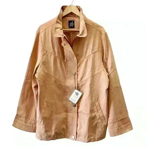 Vintage Luba Trench Coat Lightweight Softshell Jacket Pastel Peach 15/16 NWT